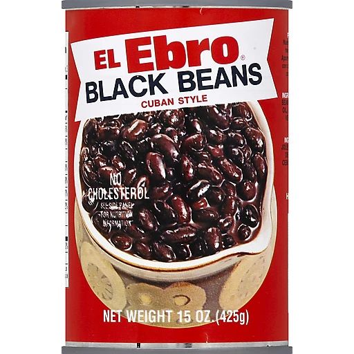 El Ebro Black Beans in Sauce Cuban 15oz (24/cs)