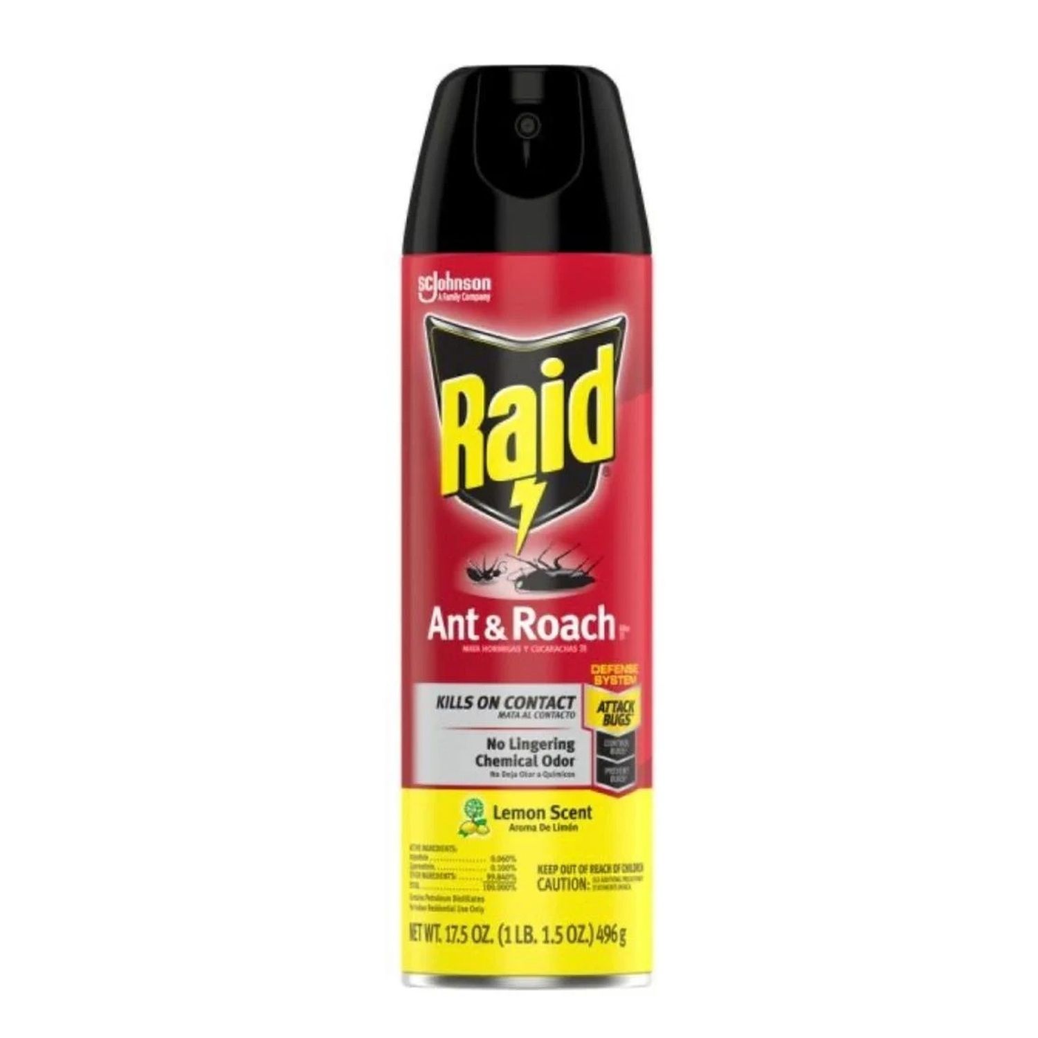17.5oz Raid Ant &amp; Roach Killer - Lemon (12/cs)