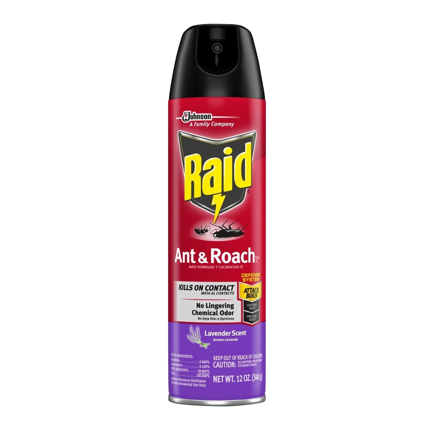 17.5oz Raid Ant &amp; Roach Killer - Lavender (12/cs)
