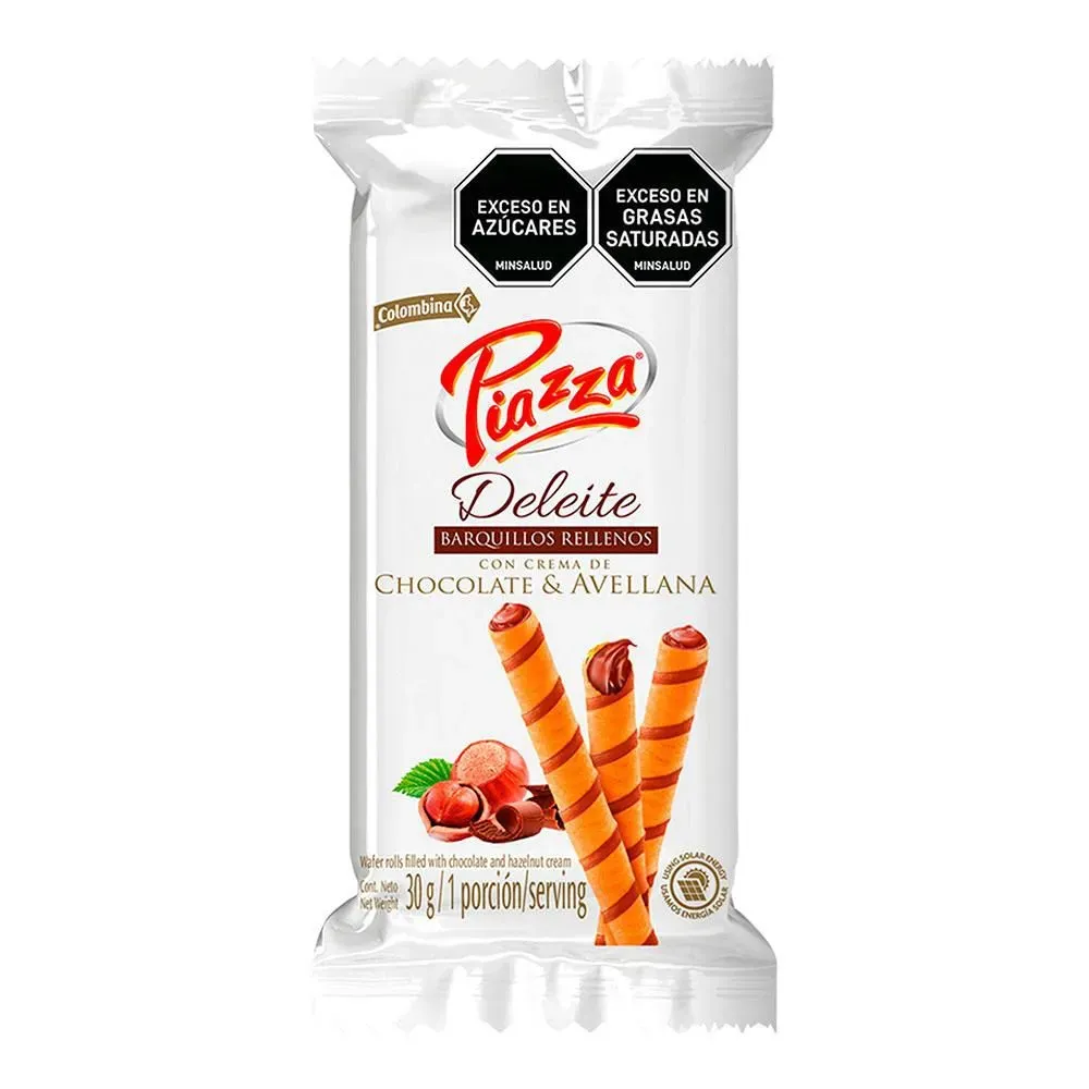 Piazza Deleite Wafer Rolls Choco Hazelnut (48/cs)