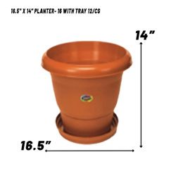 16.5" x 14" Planter 16 with Tray (12/cs)