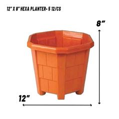 12" X 8" Hexa Planter- 5 (12/cs)