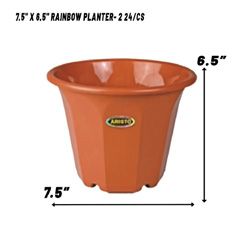 7.5" X 6.5" Rainbow Planter- 2 (24/cs)