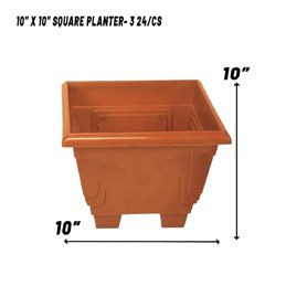 10" X 10" Square Planter- 3 (24/cs)