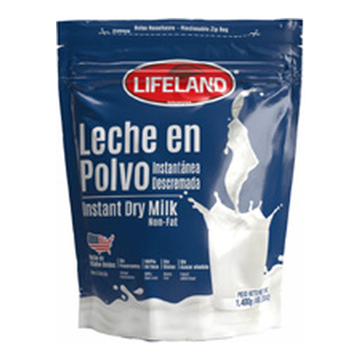 Lifeland Instant Dry Milk Non-Fat 49.38oz (6/cs)