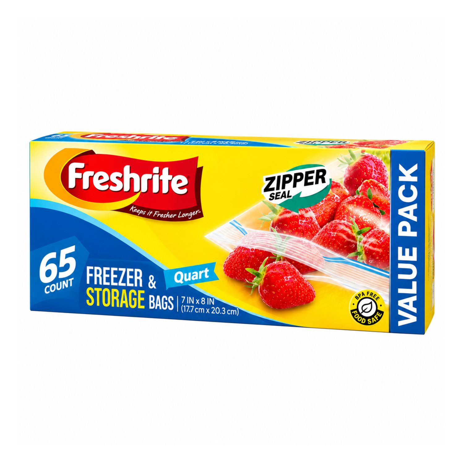 65Ct Quart Size Zipper Freezer Bags {IN85611} (244/cs)