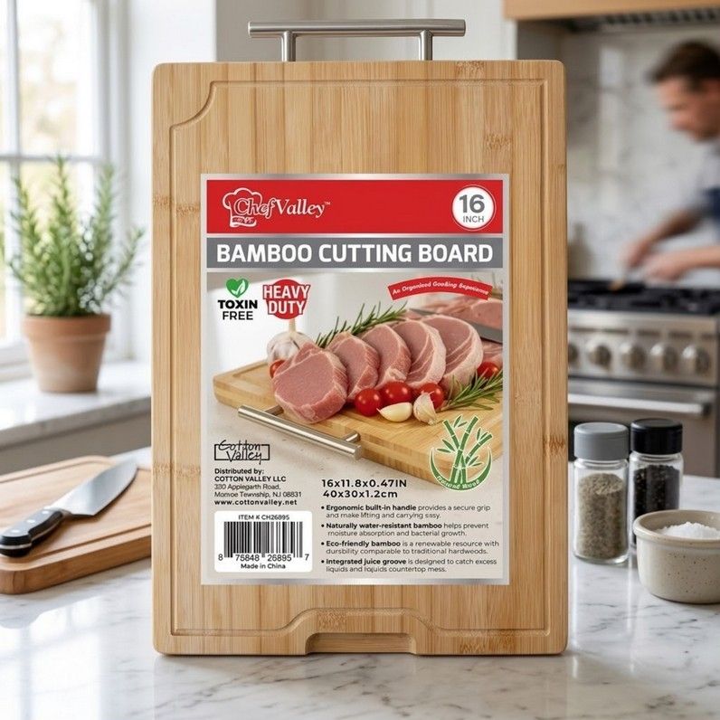 12" X 16" Bamboo Cutting Board {CH26859} (12/cs)