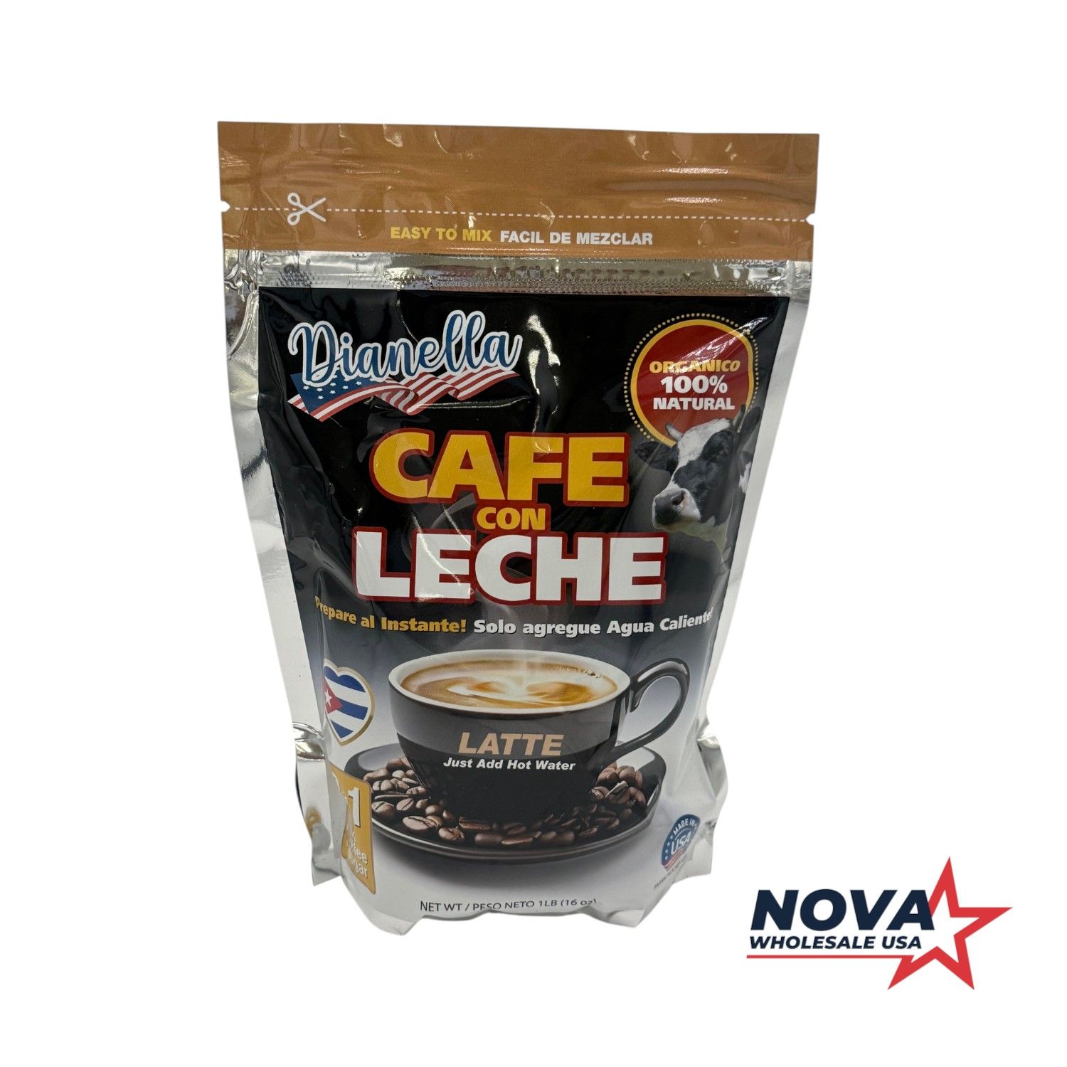 Cafe con Leche Dianella 16oz / Coffee w/Milk (27/cs)