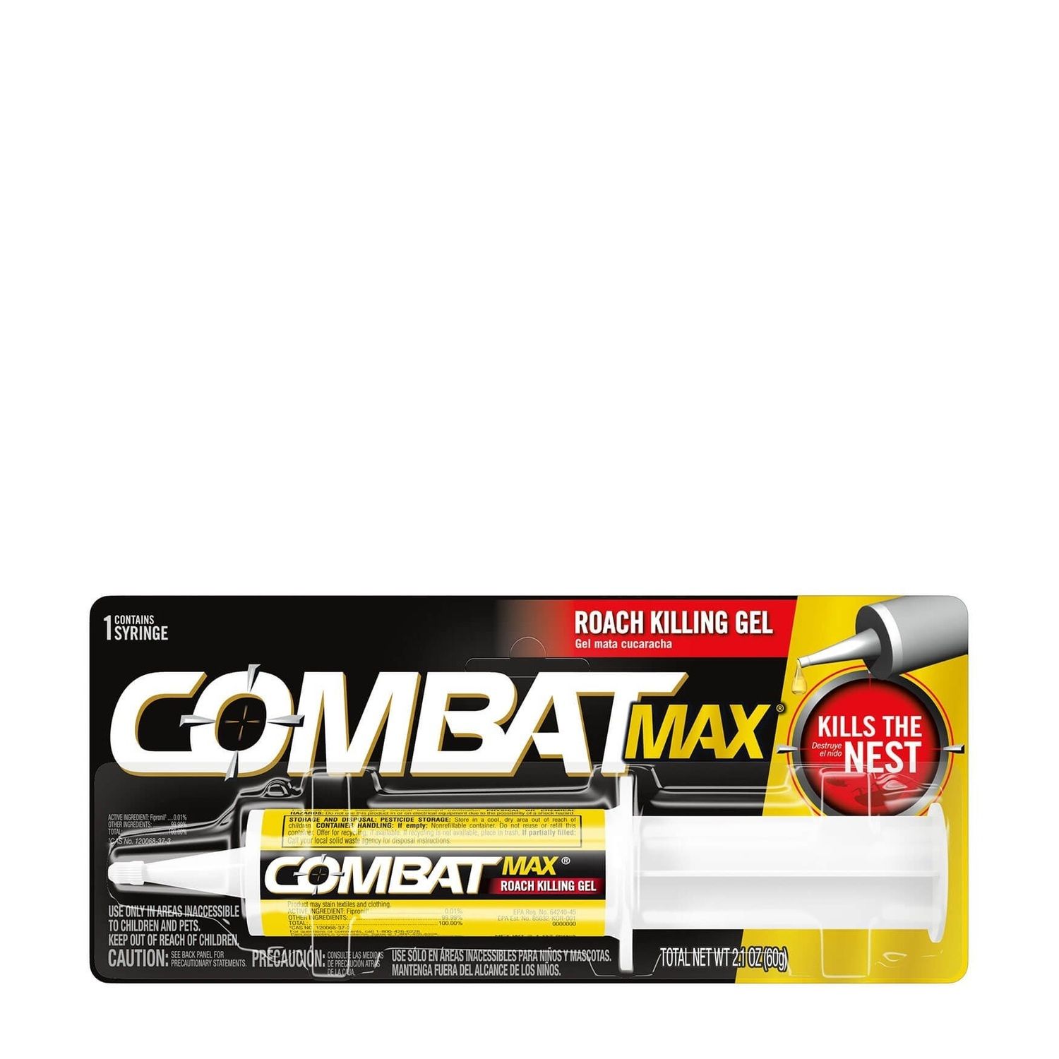 2.1oz Combat Max- Roach Killing Gel Syringe (12/cs)