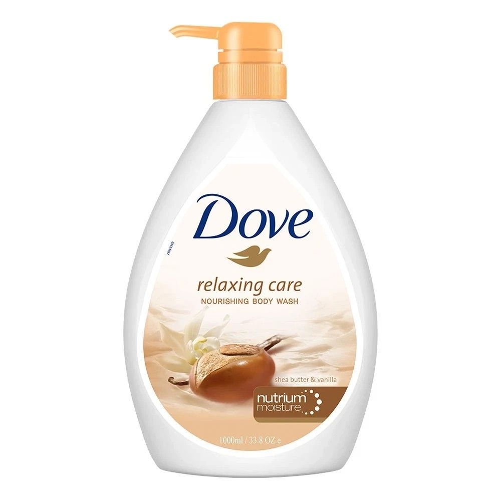 1 Liter {33.8oz} Dove Body Wash With Pump- Shea Butter &amp; Vanilla (12/cs)