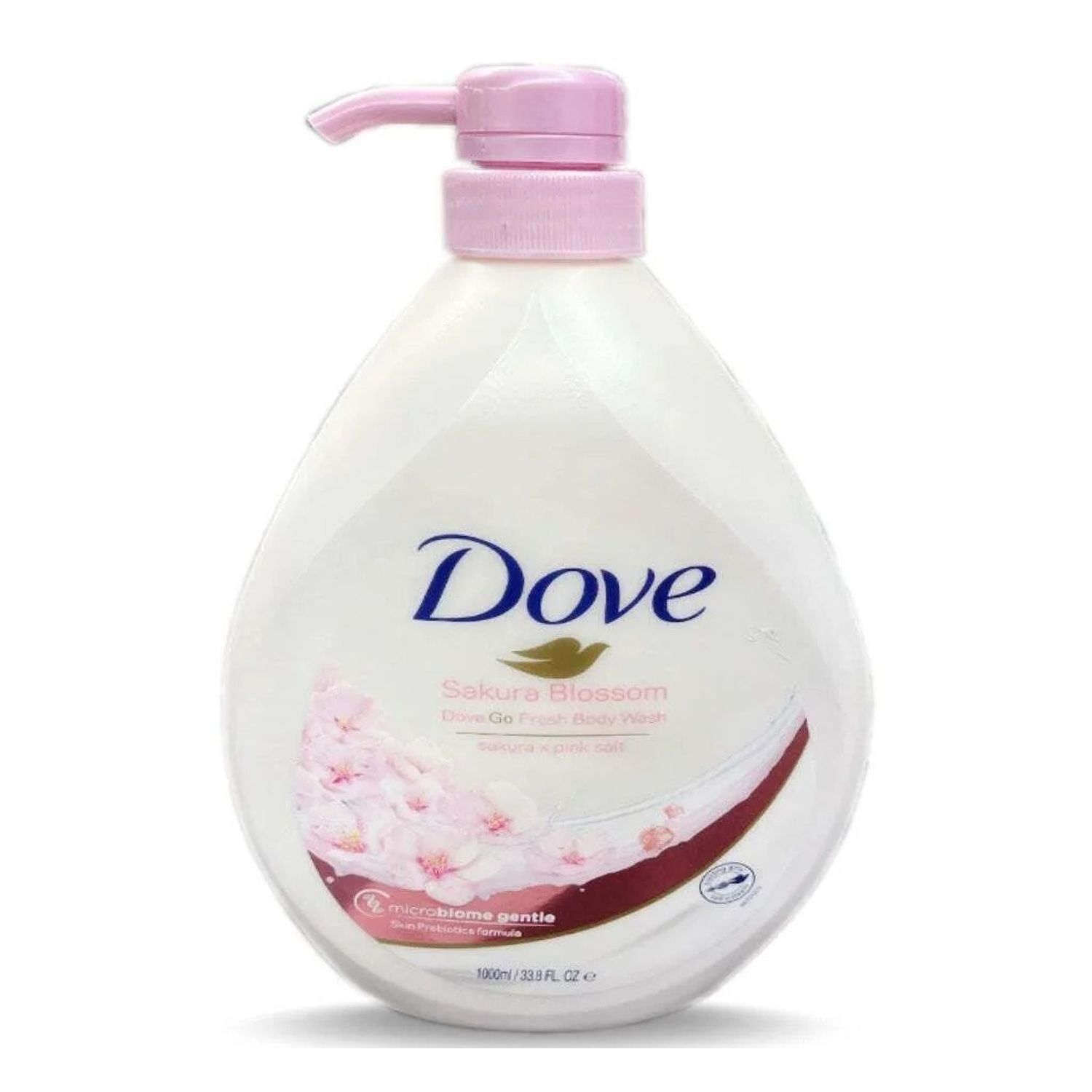 1 Liter {33.8oz} Dove Body Wash With Pump- Refreshing Sakura Blossom (12/cs)