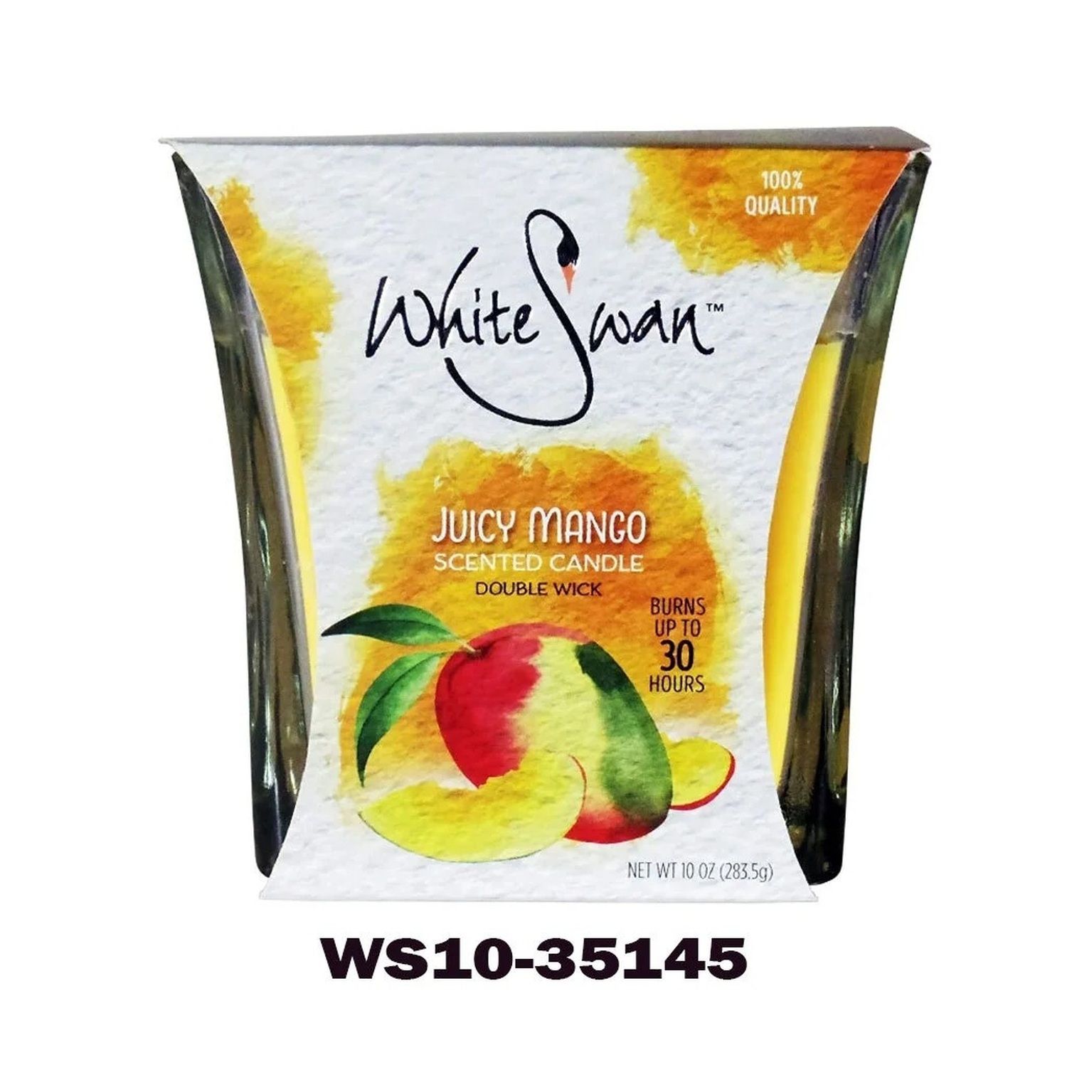 10 Oz White Swan/ Scented Candle/ Juicy Mango (6/cs)