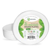 7'' 50ct. Bio Degradable Round Plates (12/cs)