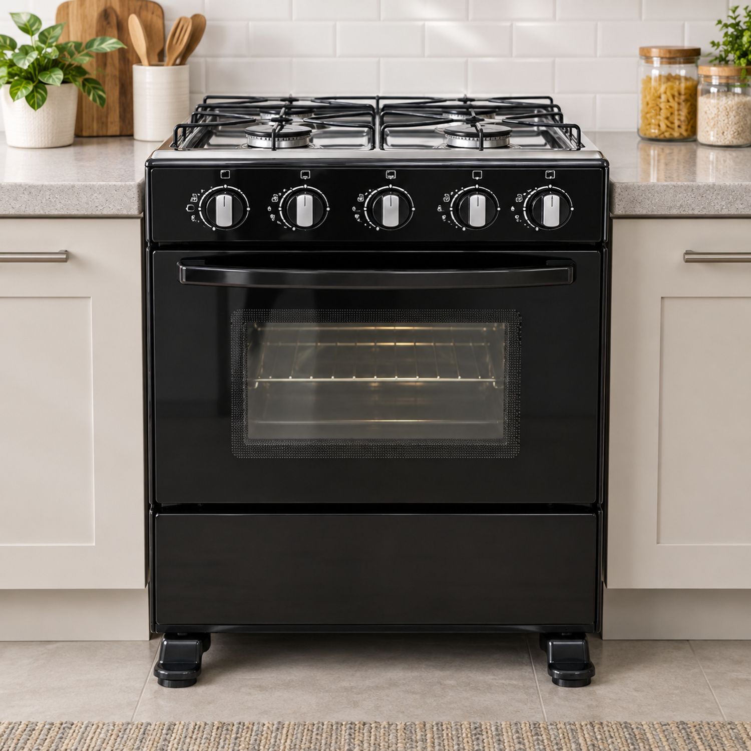 Estufa de Gas con Horno 21" / Gas Stove with Oven 21" {KXS-4Q} (1/cs)