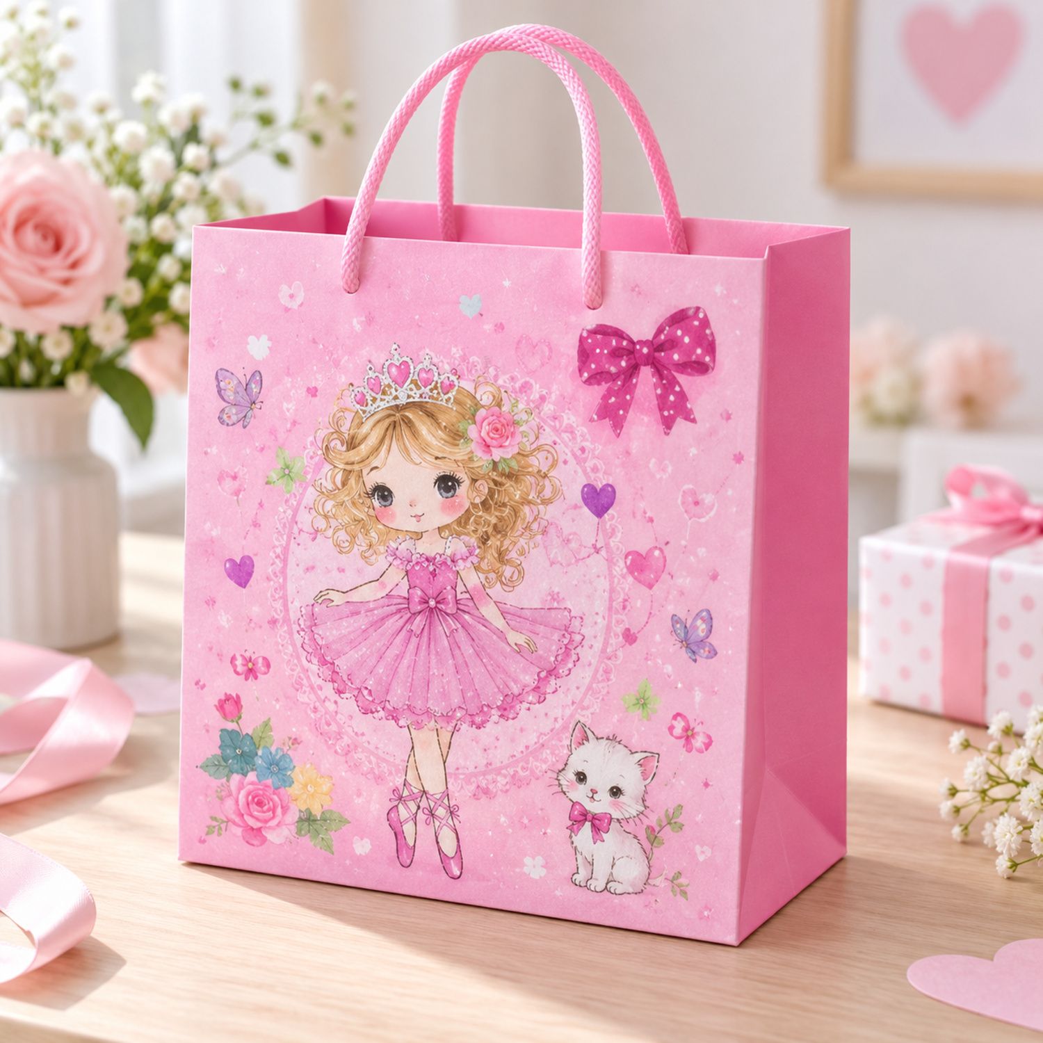 Girl Gift Bag Small Size {718-S} (720/cs)