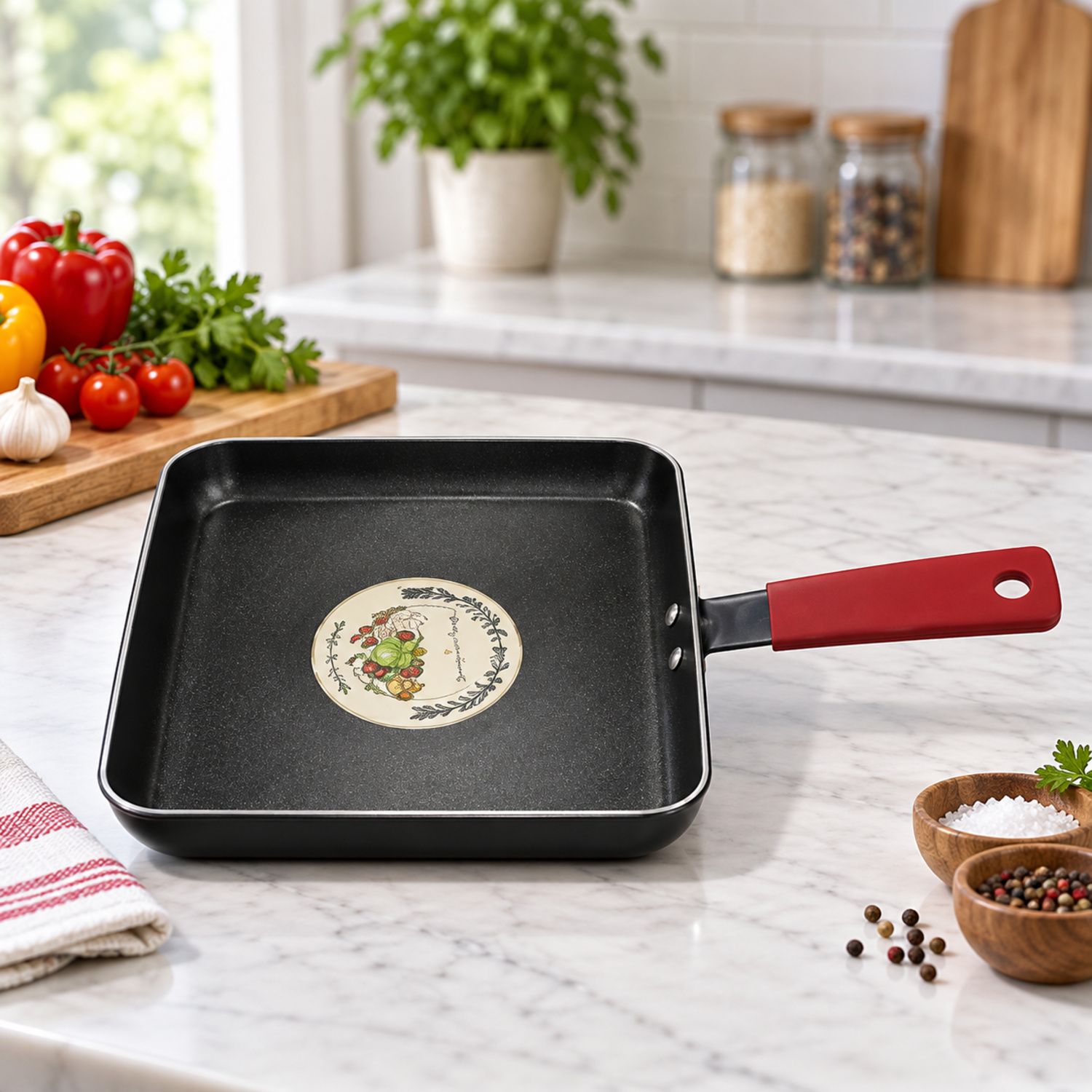 Non Stick Cookware 14" Square Pan {YT-AX16-14} (24/cs)