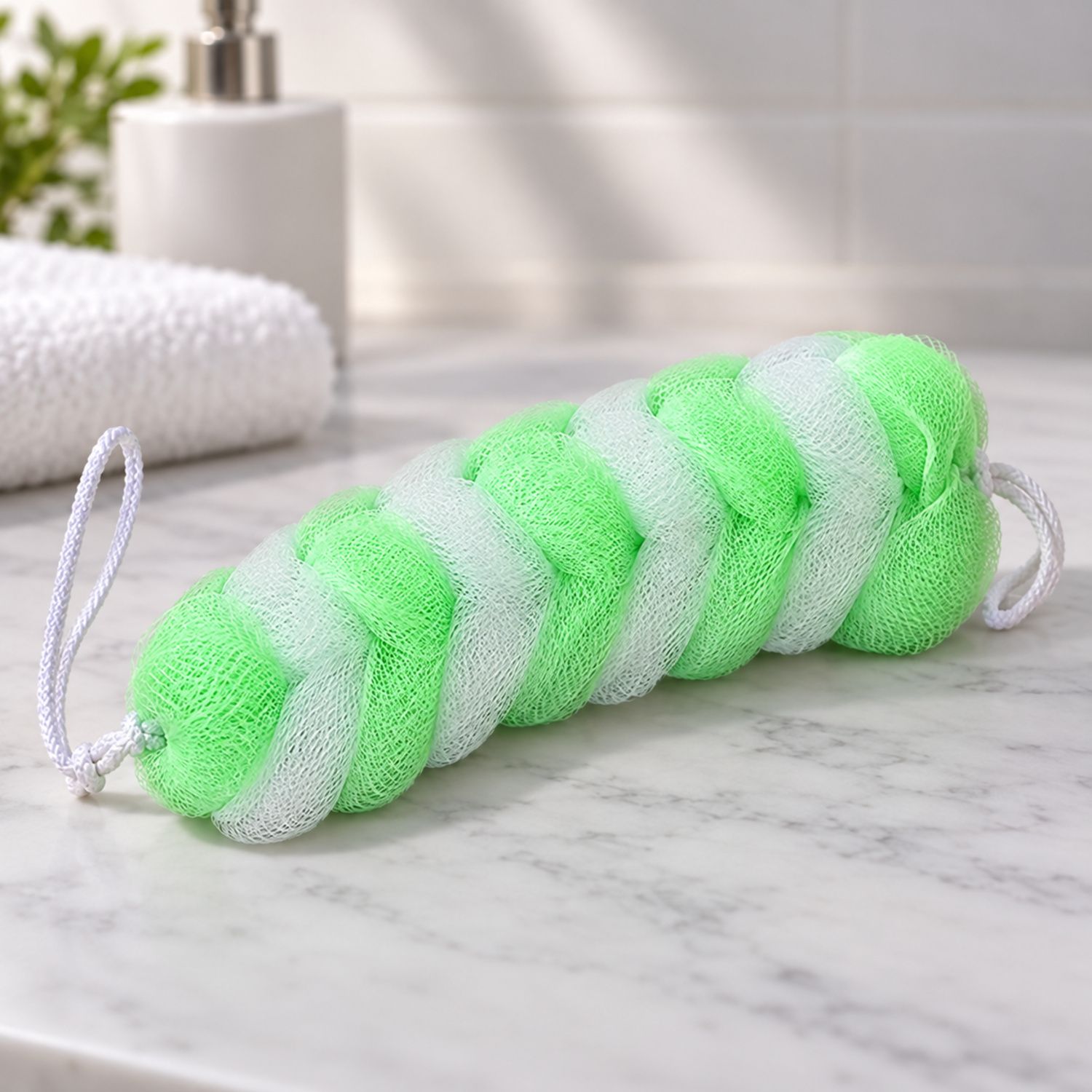 Braided Bath Sponge {NVA-107} (24/cs)