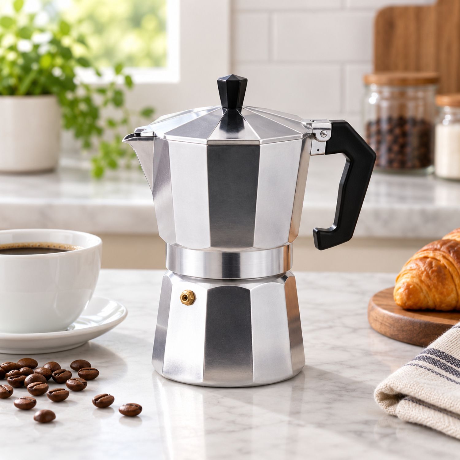 9 Cup Coffee Maker / Cafetera de Aluminio 9 Tazas {LV-9} (24/cs)