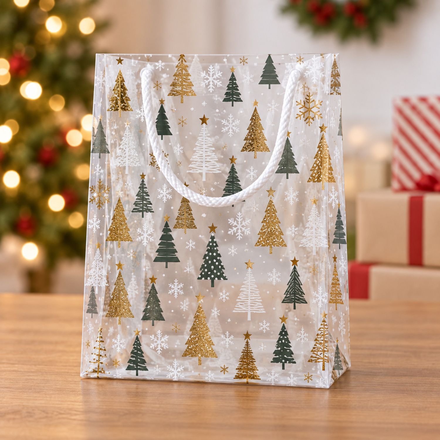 Clear Christmas Gift Bag Small Size {HL-2025S} (960/cs)