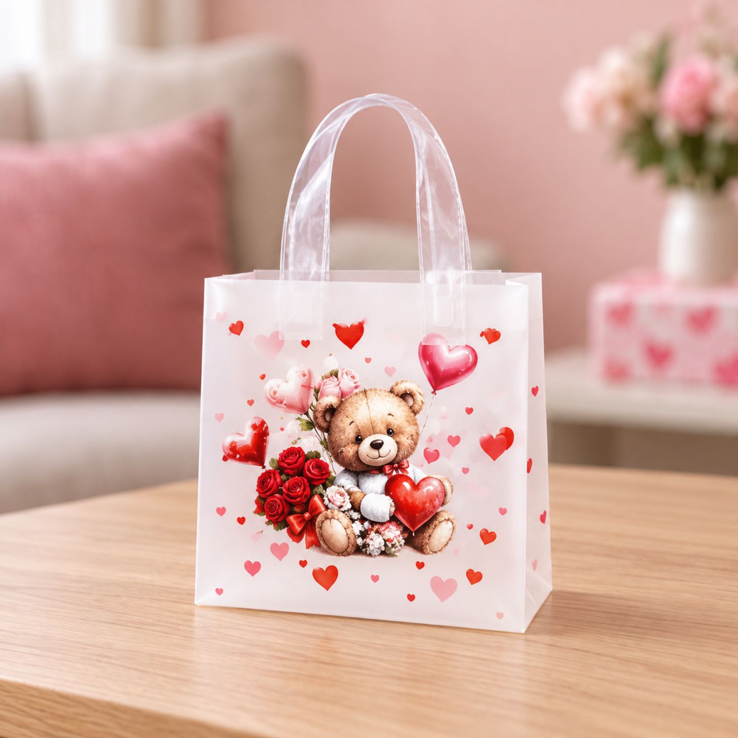 Clear Love Gift Bag Small Size {HL-2400S} (960/cs)