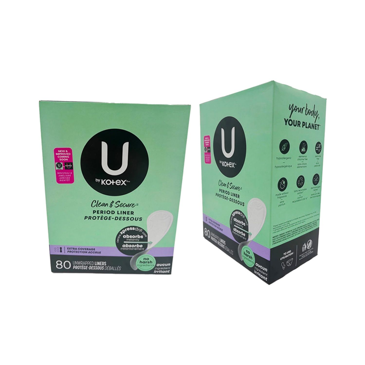 80ct Kotex Unwrapped Liners - Extra Coverage (4/cs) 80ct Kotex Unwrapped Liners - Extra Coverage (4/cs)