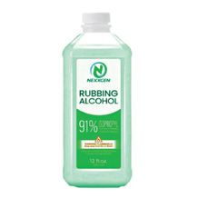 12oz 91% Rubbing Alcohol - Green (24/cs)
