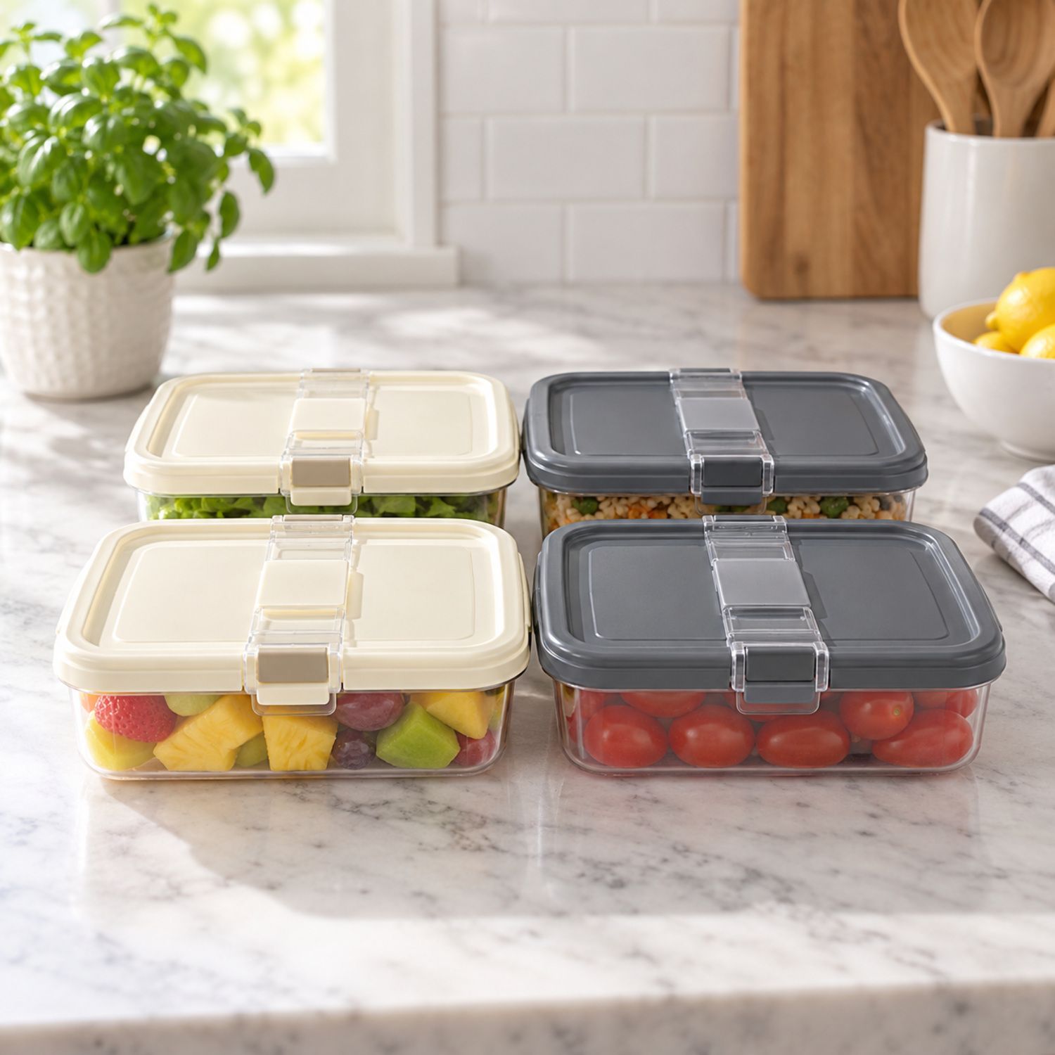 4ct Rectangular Storage Box {5980} (12/cs)