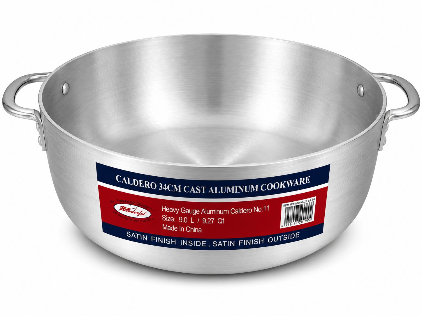 Caldero 34cm No.11 Size 9.0L / 9.27Qt {0022-1A-34CM} (6/cs)