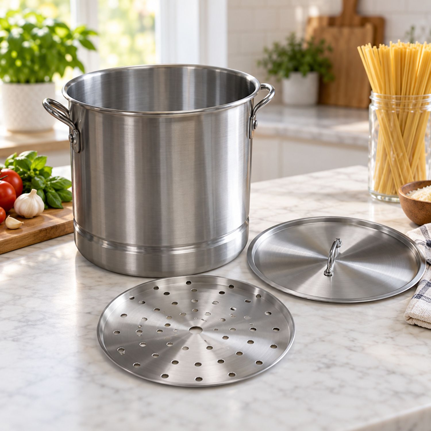 Aluminium Stock Pot Set {9015-64-84-100} (1/cs)