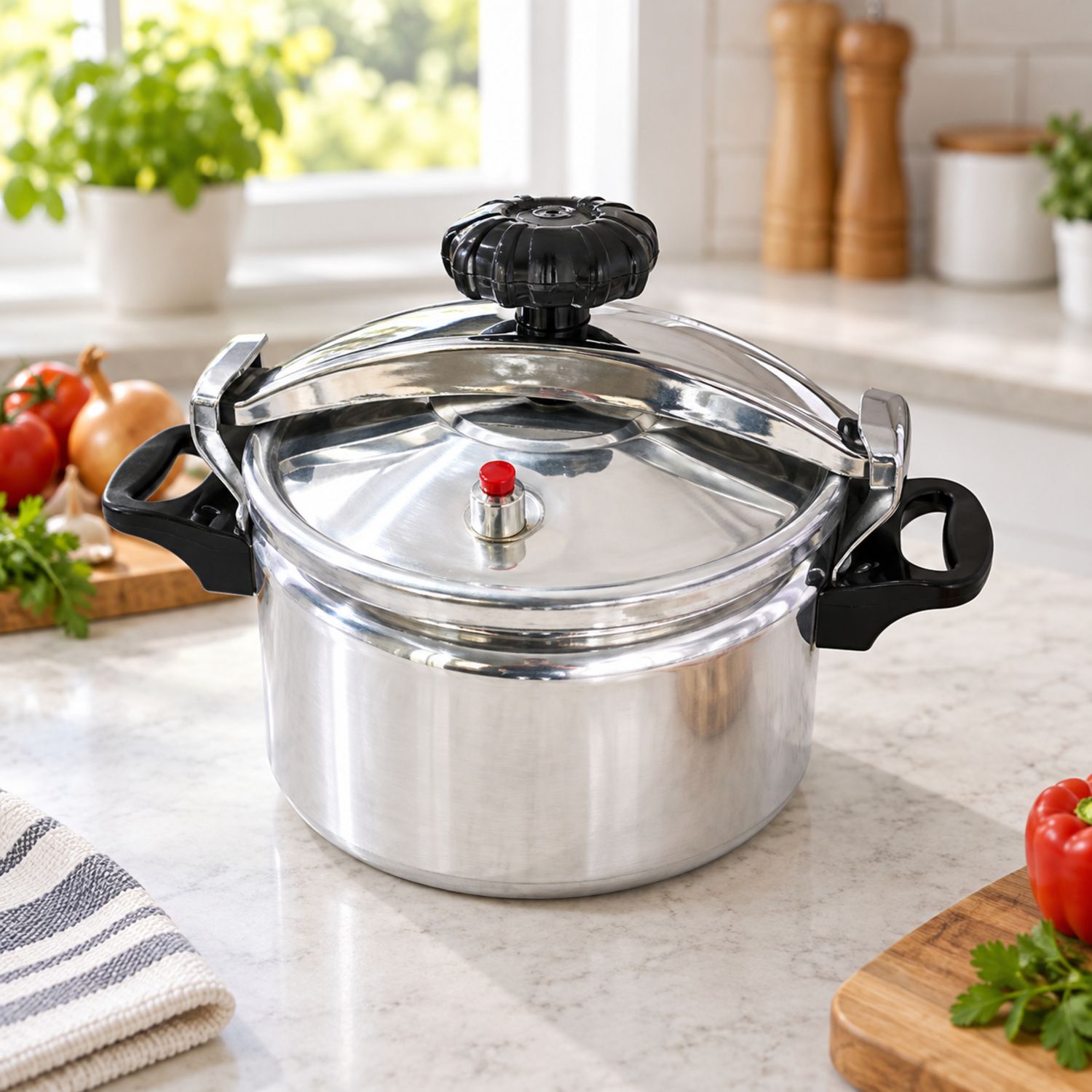 Aluminium Pressure Cooker 4L / Olla de Presion 4L {095-4L} (6/cs)