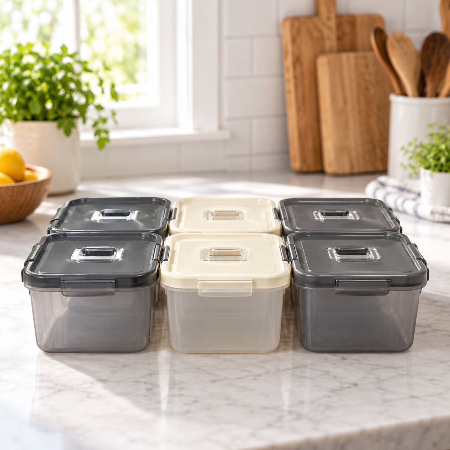 4ct Square Storage Box {5977} (6/cs)