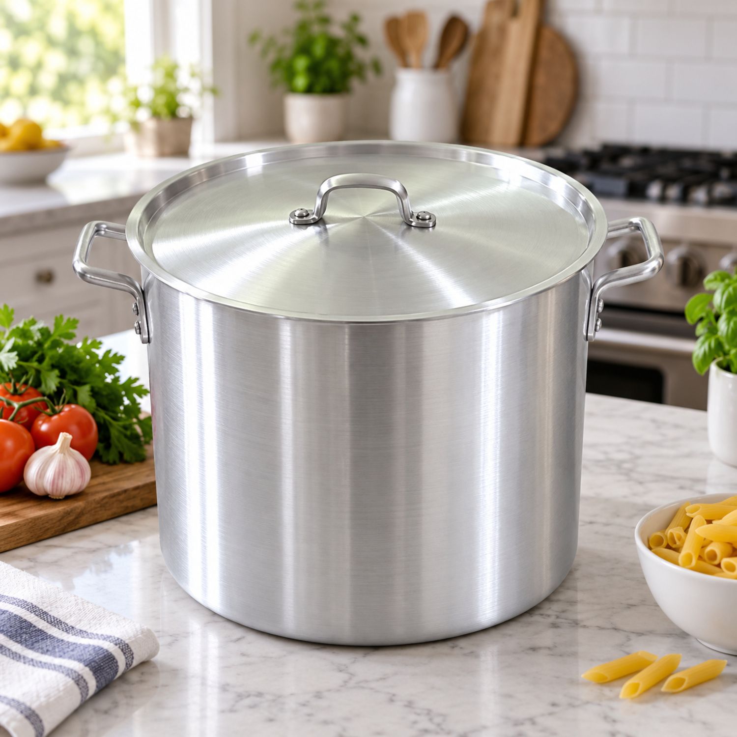 Aluminium Stock Pot Set {9015-24-32-40-52} (1/cs)