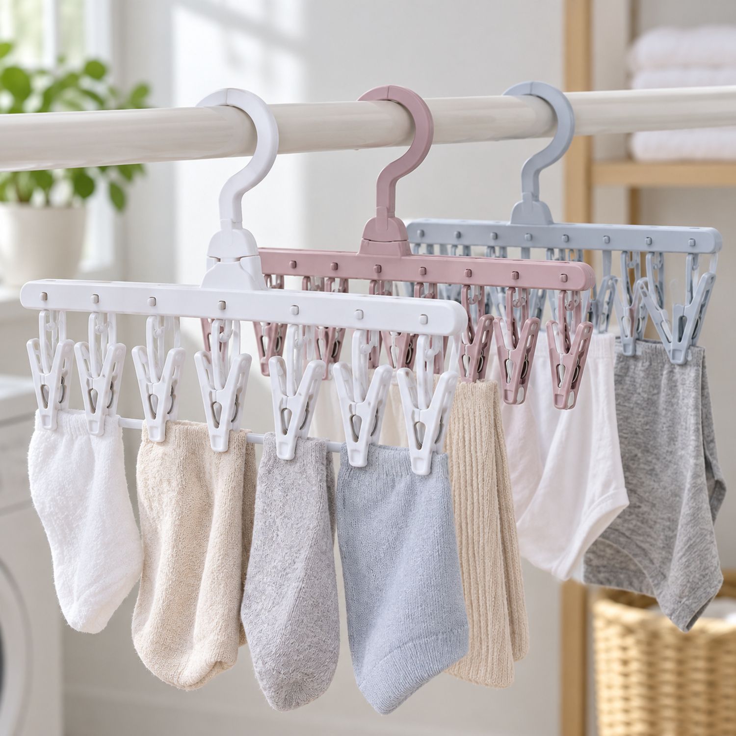 Perchas con Pinzas / Hangers {NVA-114} (100/cs)