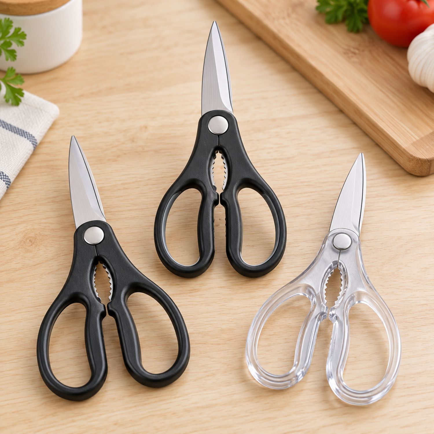 3Pcs Kitchen Scissors {J-3A} (96/cs)