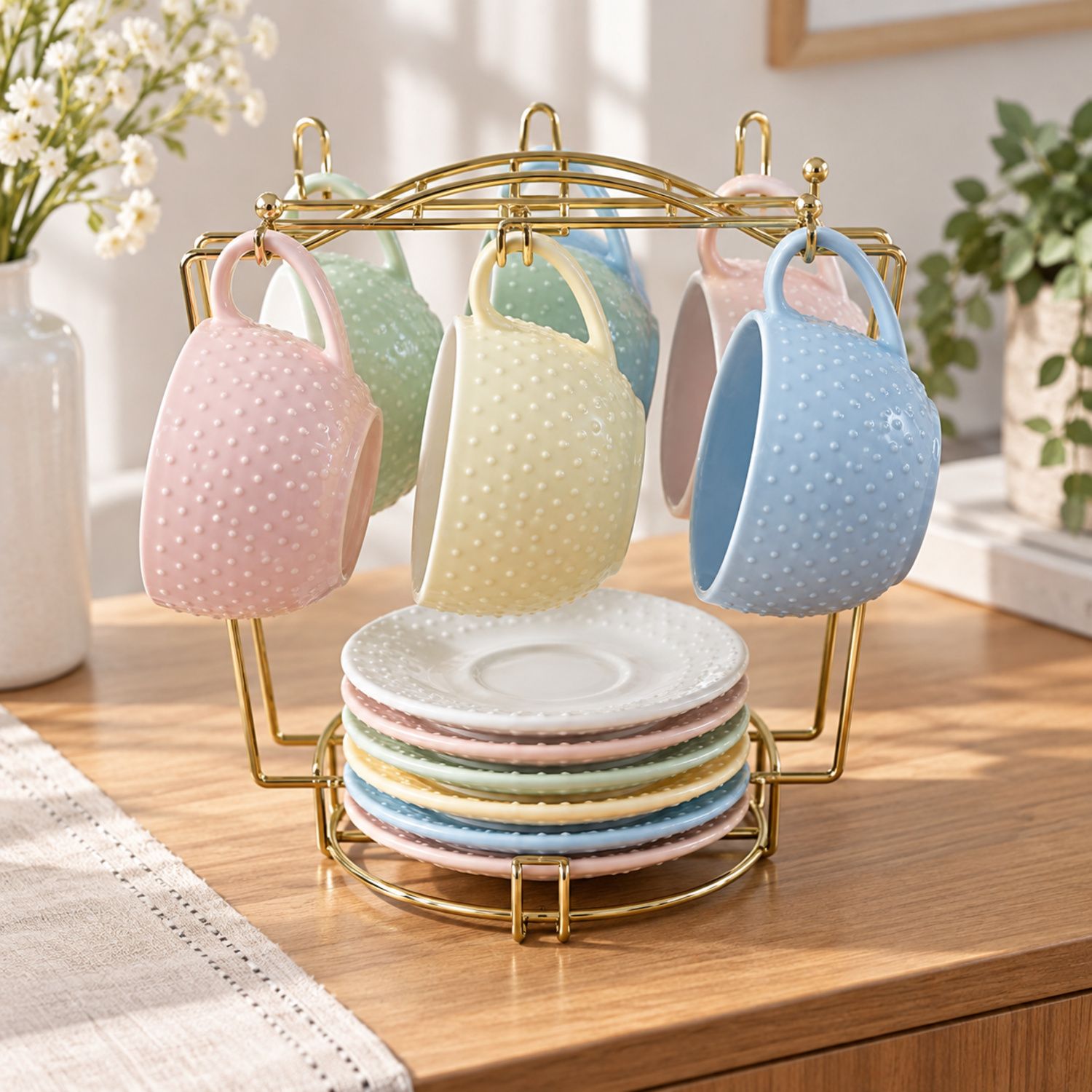 Set de Tazas de Colores 6pcs {NVA-167} (18/cs)