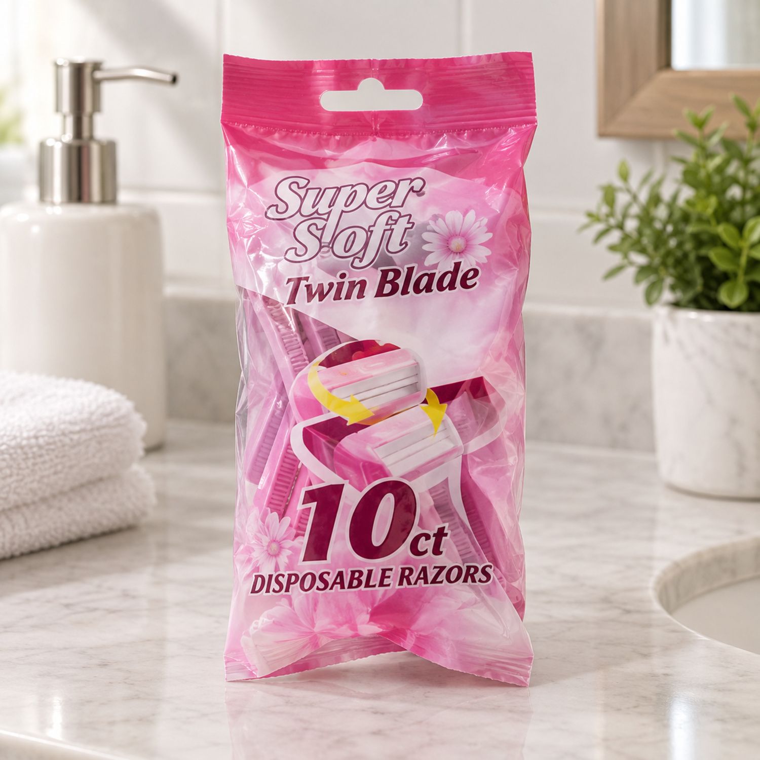 10ct Disposable Razors Women {WT201903} (12/cs)