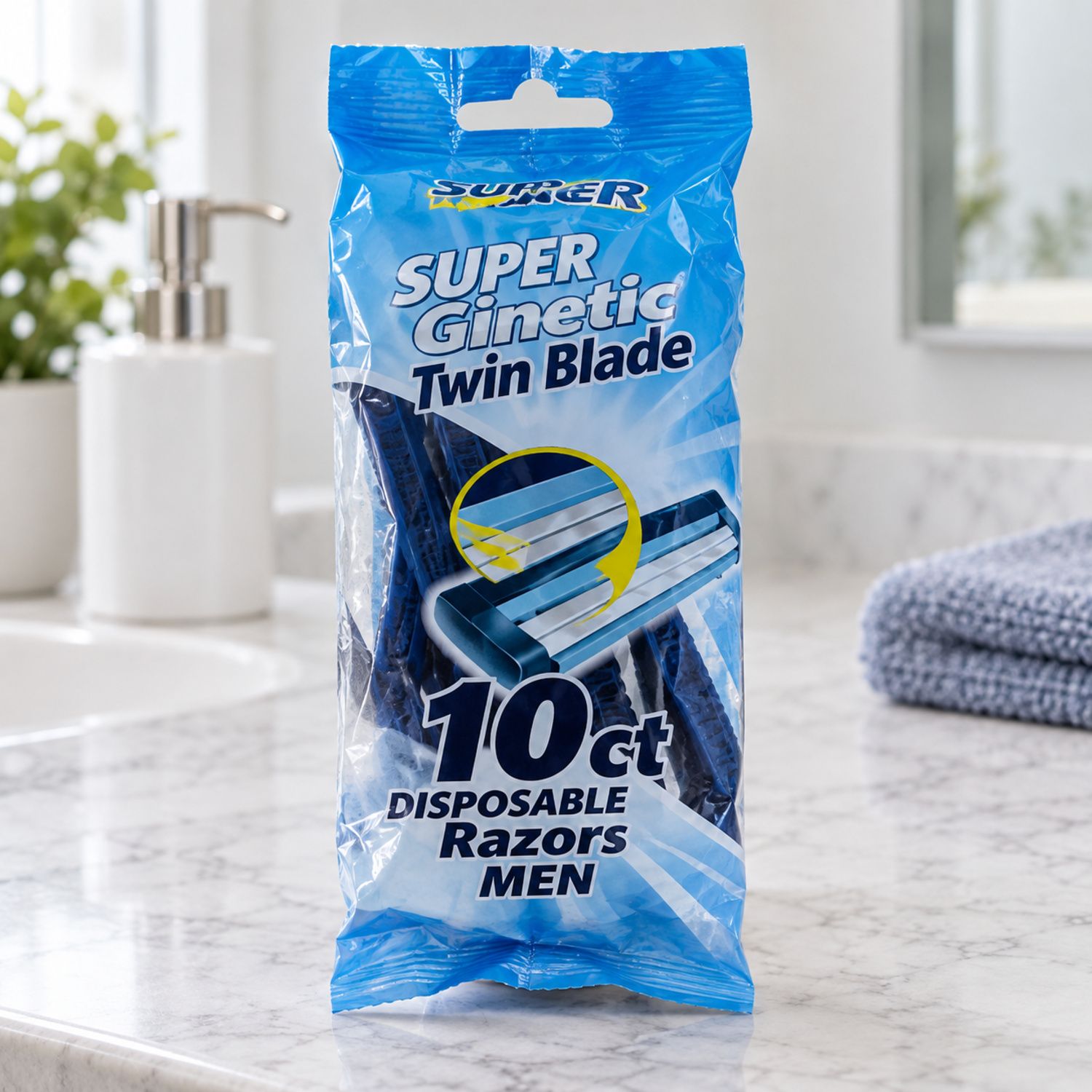10ct Disposable Razors Men {WT201902} (12/cs)
