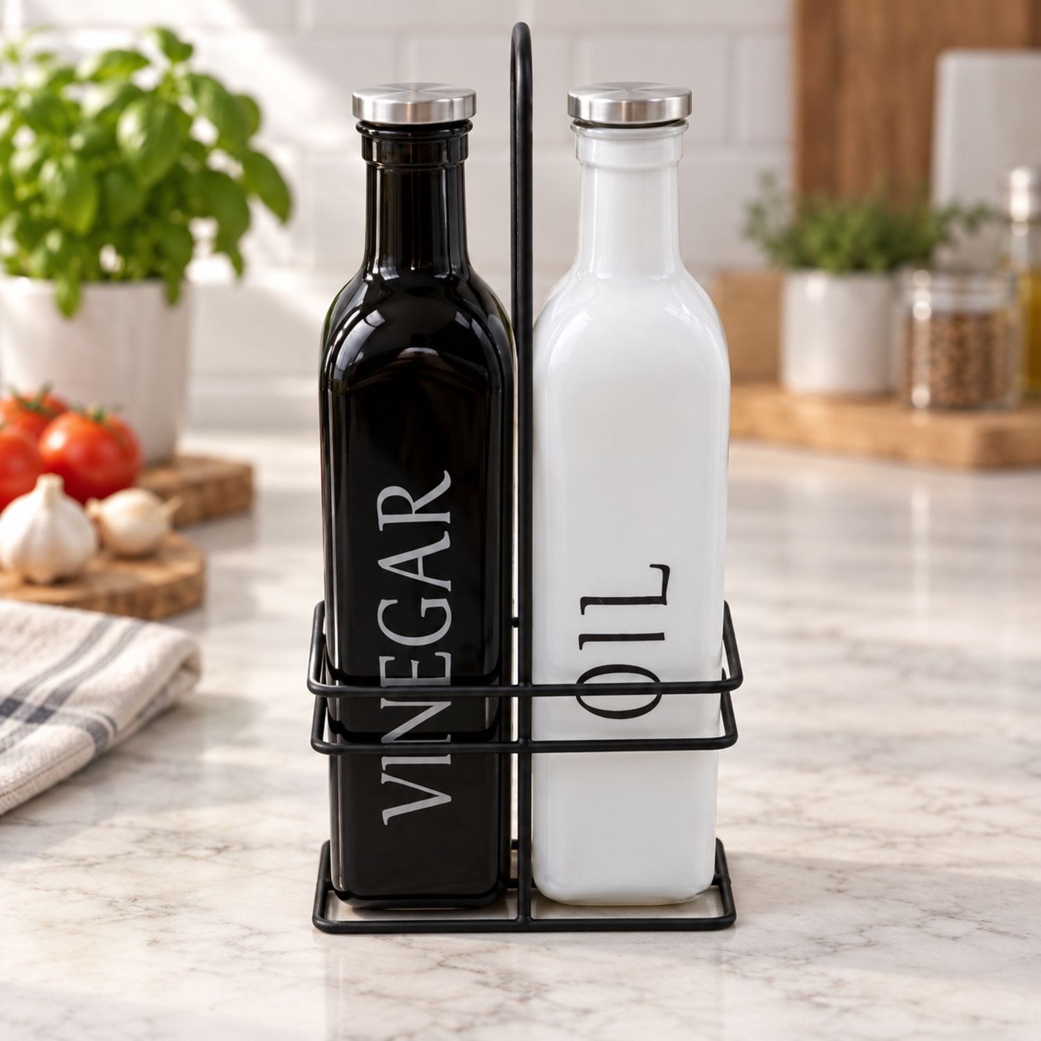 2pcs Glass Oil Bottle {NVA-151} (24/cs)