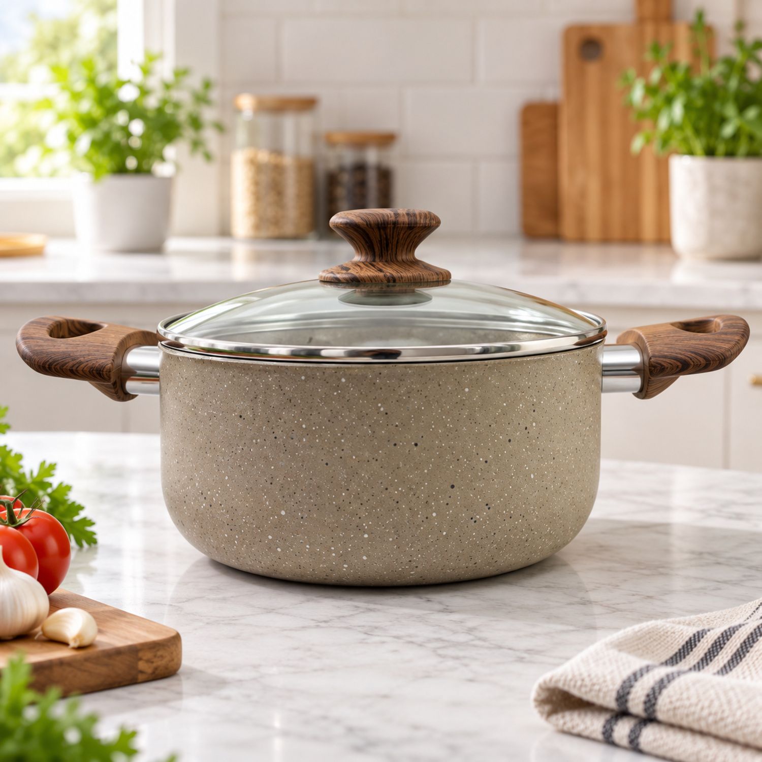 4 Liters / 24cm Nonstick Cookware / Olla 24cm {NVA-85} (6/cs)