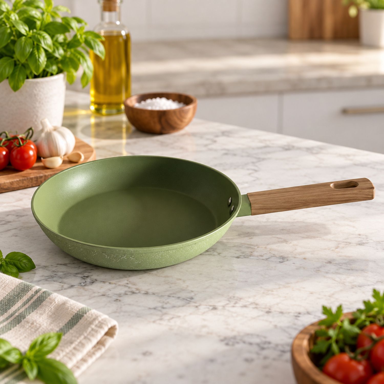 Sarten Nova 18 cm Color Verde Aluminio Forjado {NVA-72} (10/cs)