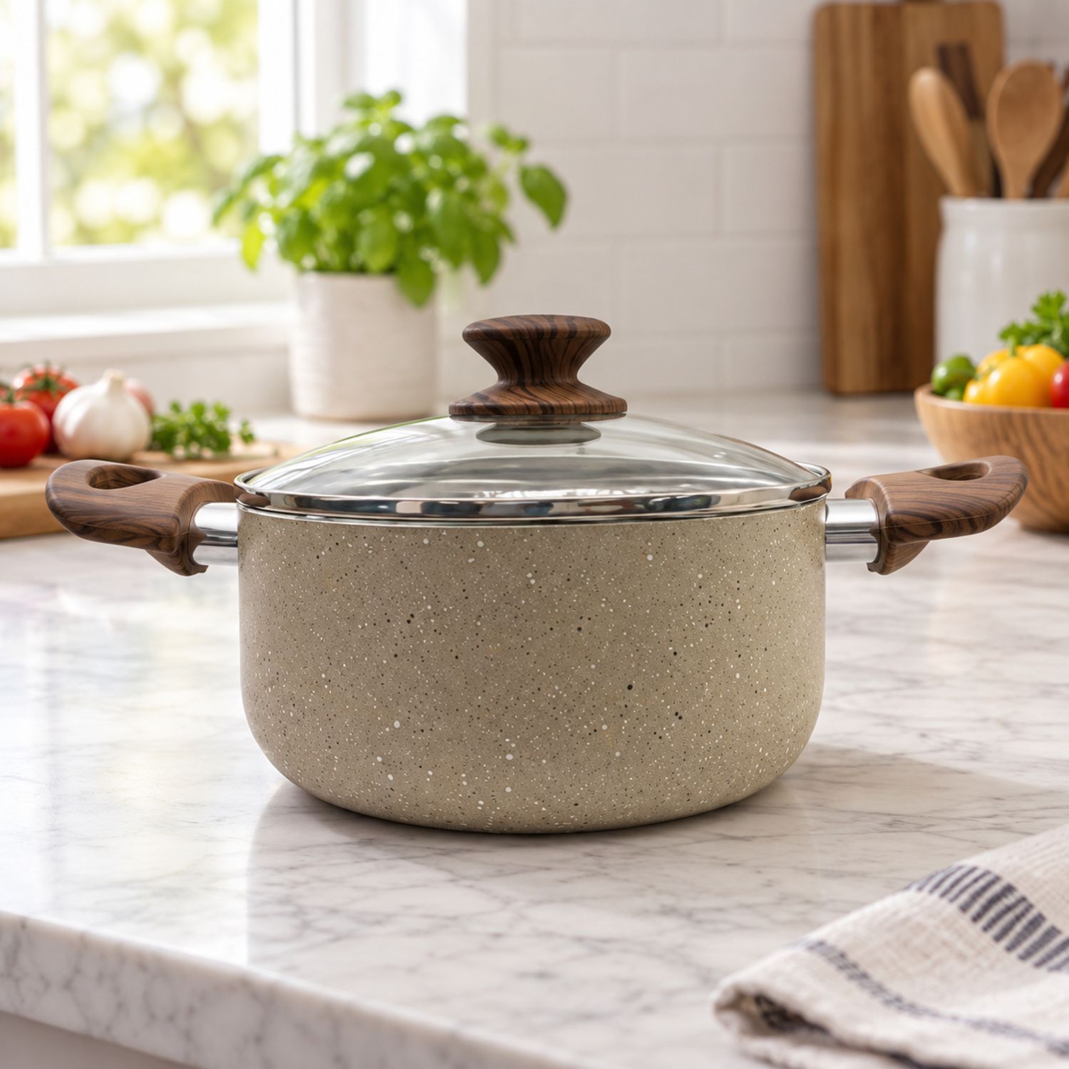 2.4 Liters / 20cm Nonstick Cookware / Olla 20cm {NVA-84} (6/cs)