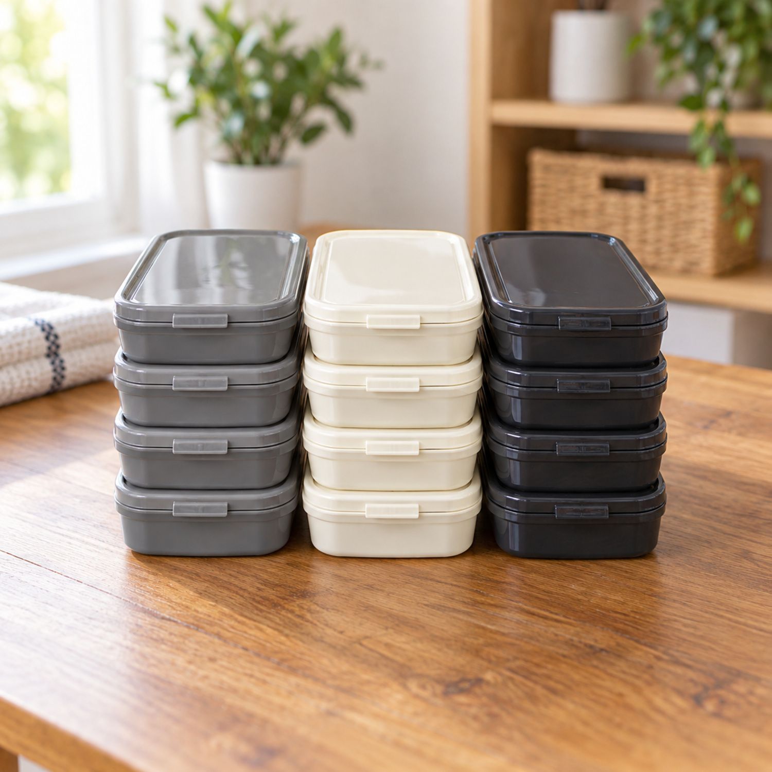 6ct Square Storage Box {5974} (10/cs)