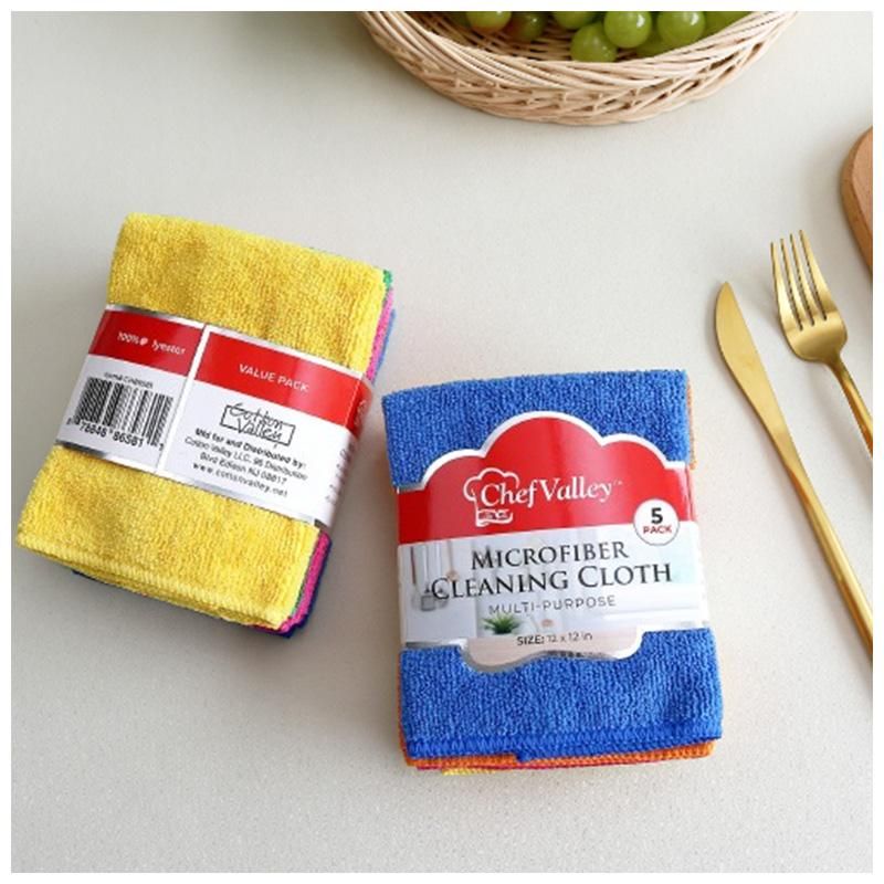 5Pk Microfiber Cloths {CH86581} (48/cs)