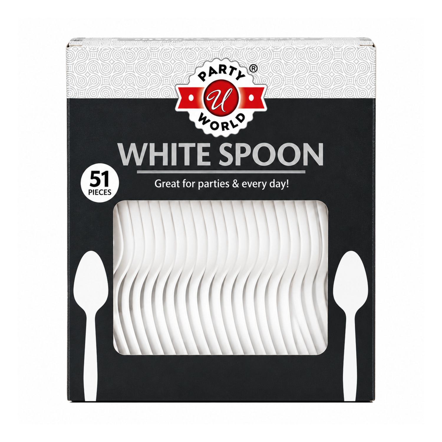 51Ct White Spoon Ps Cutlery In Printed Box {CN91557} (24/cs)