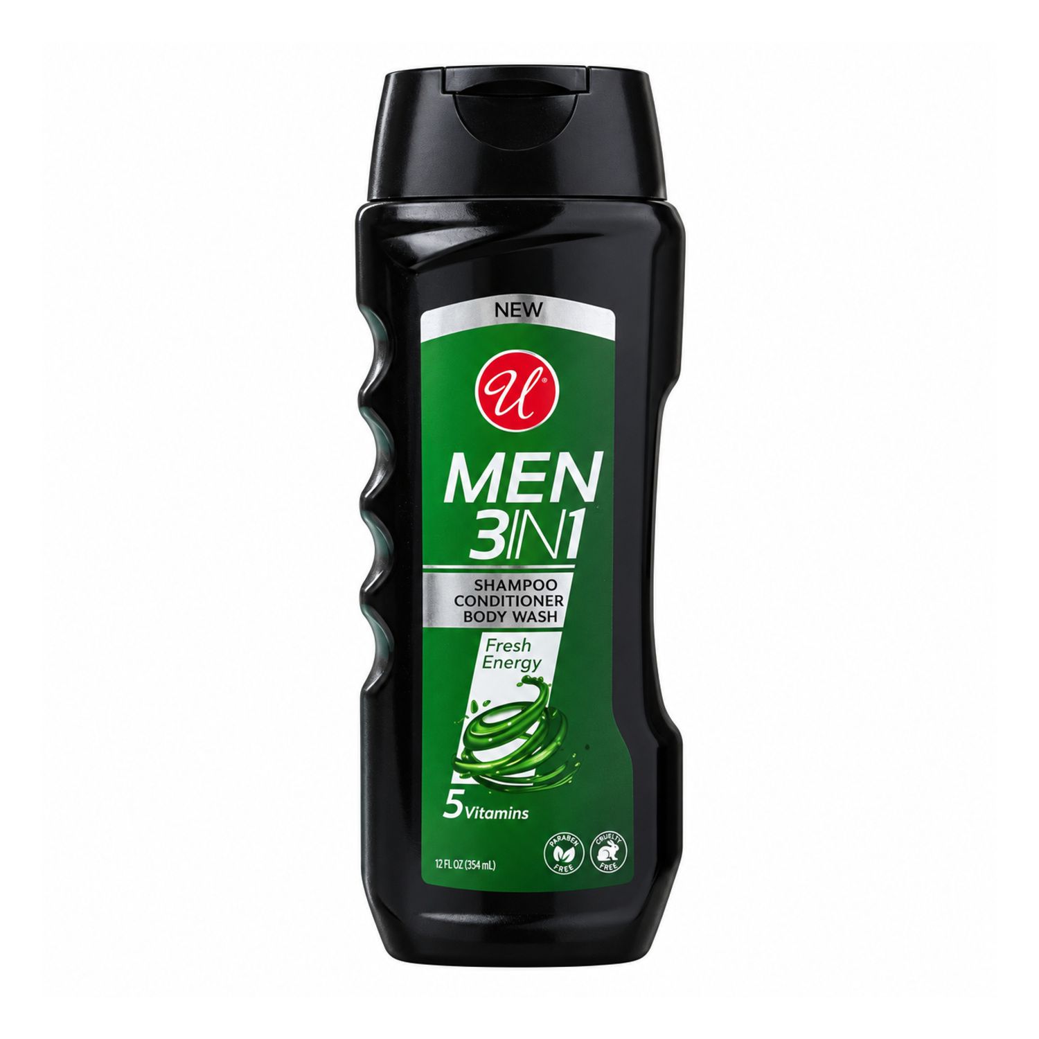 12Oz 3 In 1 Fresh Energy Shampoo/Conditioner/Bodywash {55880} (12/cs)