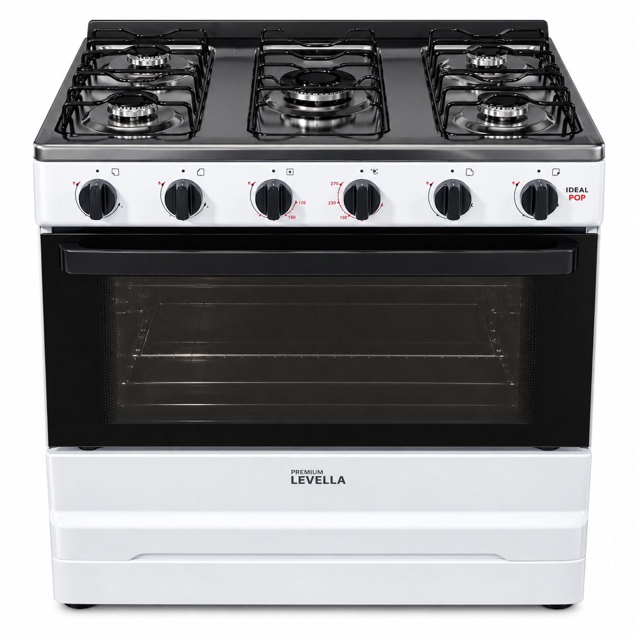 Premium Gas Stove 30" 5 Burners White (1/cs)