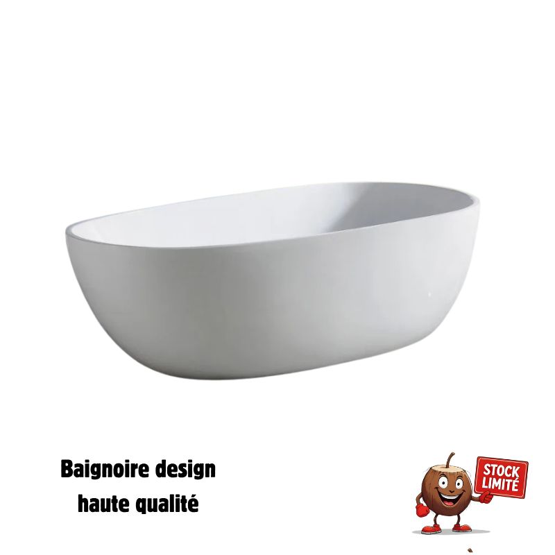 Baignoire autoportante moderne en acrylique