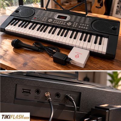Clavier électronique 61 touches MK-2089 – Microphone et adaptateur secteur inclus