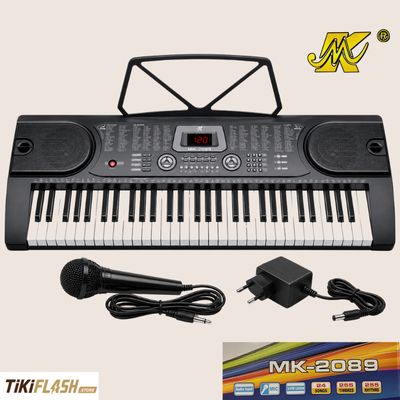 Clavier électronique 61 touches MK-2089 – Microphone et adaptateur secteur inclus