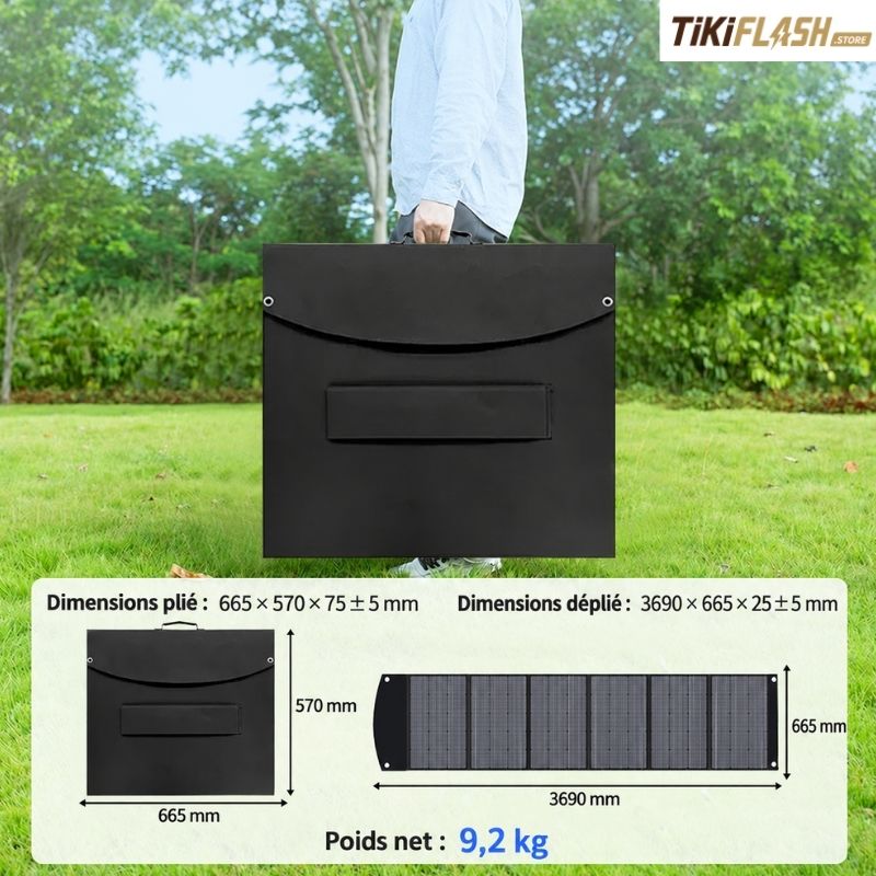 Panneau solaire pliable portable 400W